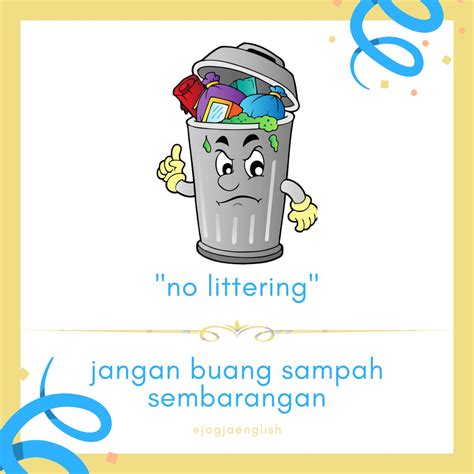 Contextual translation of buang sampah into english. Buang Sampah Sembarangan In English - Dalam