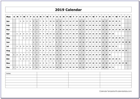 Year At Glance Calendar Brear Gwenette