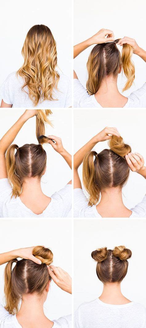 Double Space Buns Hair Tutorial How To Do Double Hair Buns In 2019
