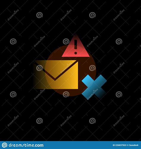 Spam Vector Icon In Gradient Style Editable Illustration Stock Vector Illustration Of Mode