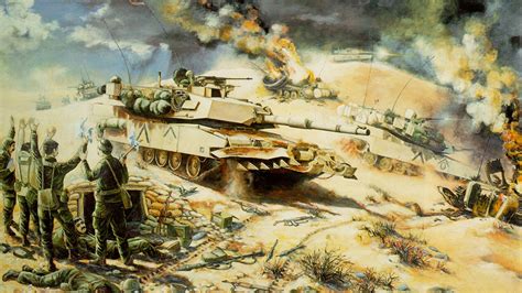 Photo M1 Abrams Tank American M1a1 Painting Art Military 1920x1080