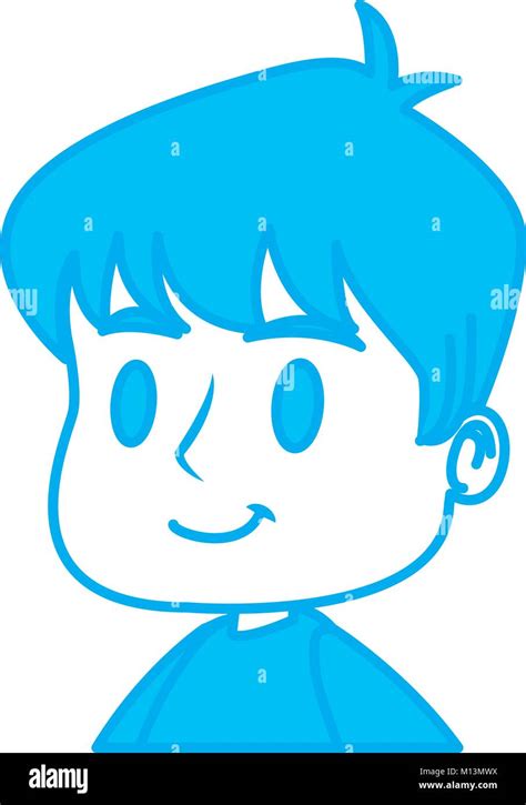 Cute Boy Face Cartoon Stock Vector Image And Art Alamy