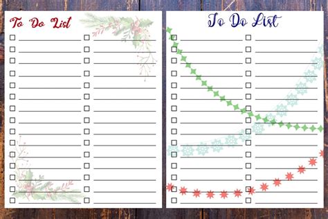 Free Printable Holiday To Do Lists Rose Clearfield