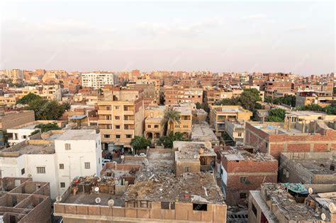 Premium Photo Top View Of The Rooftops Of Modern Giza Poor
