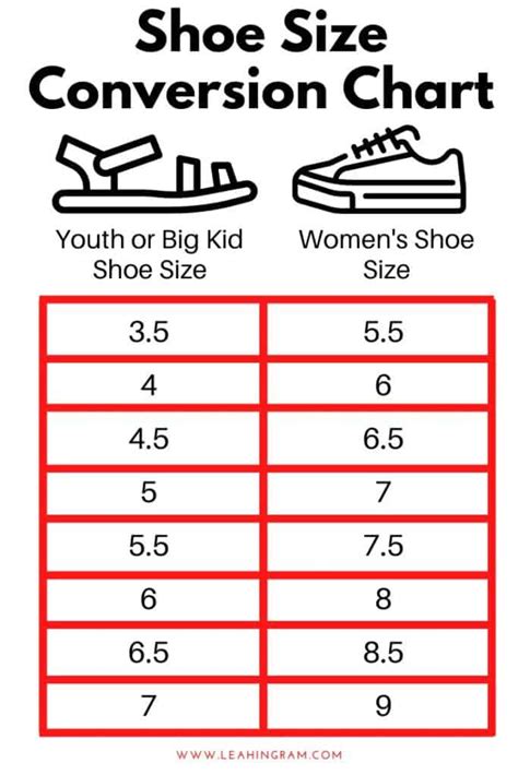 How To Convert Youth To Women S Shoe Sizes 2024