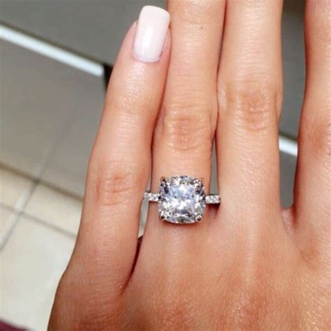 4 Carat Cushion Cut Diamond Ring Engagement Rings