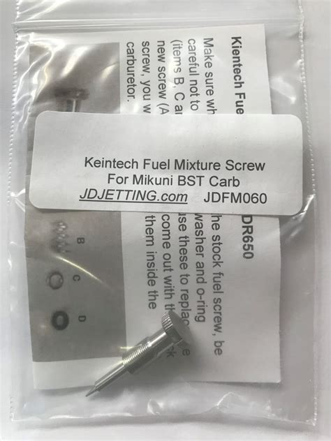 Kientech Fuel Screw For Suzuki Dr Dr Dr Mikuni Carb Jd