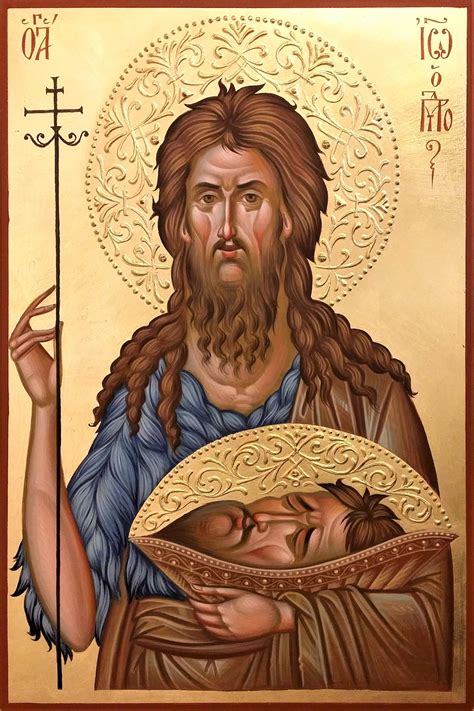 Byzantine Icon Of St John The Glorious Prophet Forerunner And