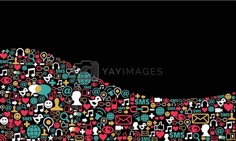 Social Media Network Icon Background By Cienpies Vectors
