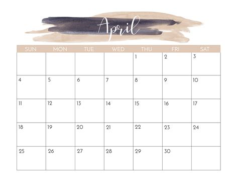 Floral April 2021 Calendar Templates Printable 2020 Calendars