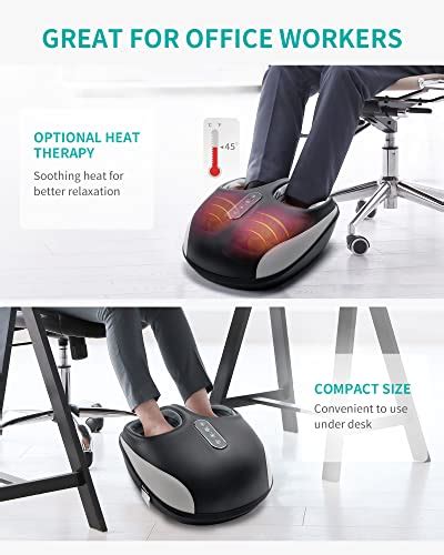 Nekteck Foot Massager Machine With Heat Deep Kneading Shiatsu Foot Massager With Air