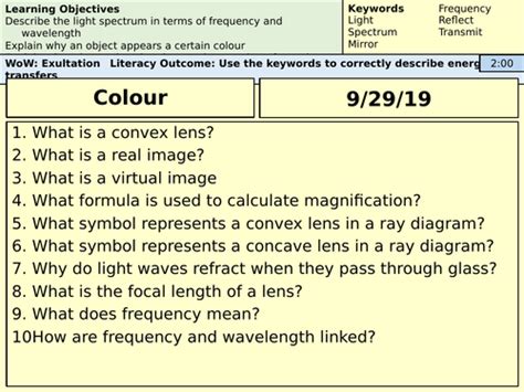 Aqa Gcse Physics Colour Whole Lesson Teaching Resources