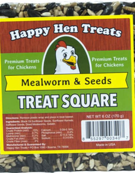 Happy Hen Happy Hen Treat Square With Mealworm And Seed 5oz Noahs Ark