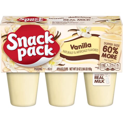 Hunts Super Snack Pack Creamy Vanilla Pudding Cups Shop Pudding