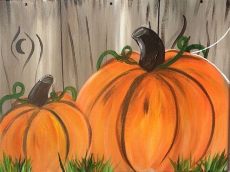 How To Paint Pumpkins On Canvas Step By Step Painting Fall Canvas