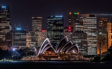 It is both classic and modern making. Download wallpapers 4k, Sydney Opera House, modern buildings, nightscapes, Sydney, Australia for ...