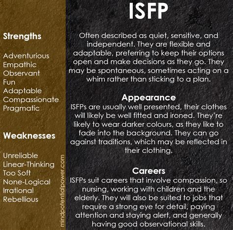 Isfp Personality Type Strengths And Weaknesses