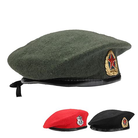 New Unisex Military Cap Without Badge Solider Army Hat Man Woman Wool