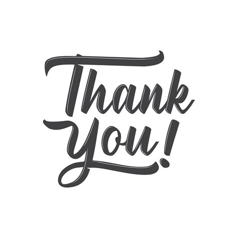 Thank You Handwritten Hand Drawn Lettering Thank You Typography