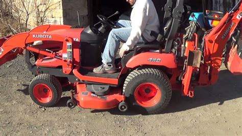 Kubota Bx 24 With Loader Back Hoe And Belly Mower YouTube
