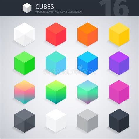 Isometric Cubes Collection Stock Illustrations 984 Isometric Cubes