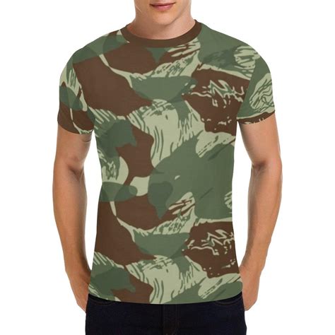 Rhodesian Brushstroke Camouflage V3 T Shirt For Men Rhodesian Brushstroke