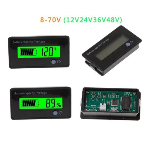 Buy V Lcd Acid Lead Lithium Battery Capacity Indicator Voltage Tester Voltmeter At