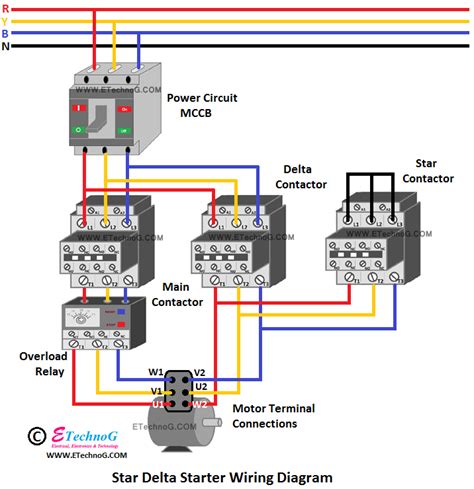 electrical star delta wiring diagram