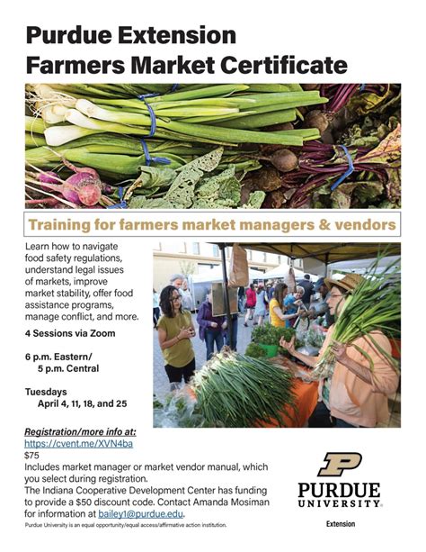 2023 Farmers Market Certificate Program Purdue University Vegetable Crops Hotline