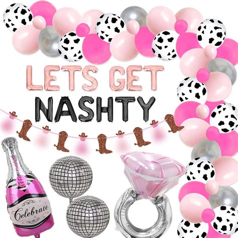 Buy 71 Packs Nashville Bachelorette Party Kit Pink And Cow Print