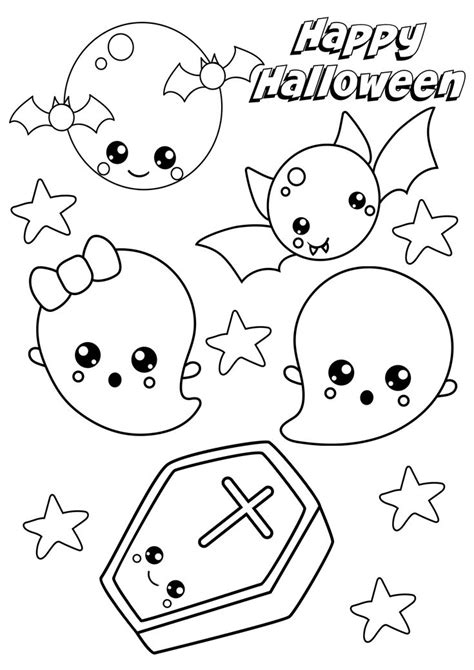 Cute Halloween Coloring Pages Free Get All Three Of The Cute Coloring
