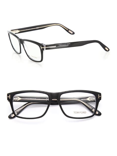 tom ford 56mm square acetate optical glasses in black lyst