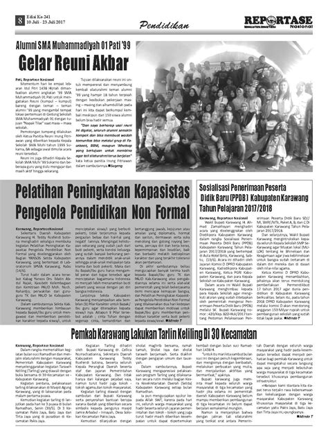Reportase Nasional Edisi 241 Tanggal 10 Juli - 23 Juli 2017 - Arreza