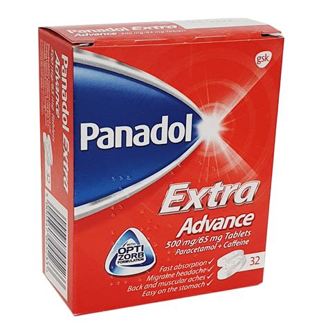 Buy Panadol Extra Advance 32 Tablets Pain Relief Uk Pharmacy