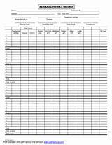Employee Payroll Record Form Images