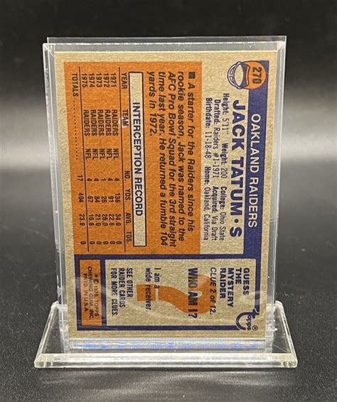 1976 Topps #270 Jack Tatum Oakland Raiders | eBay
