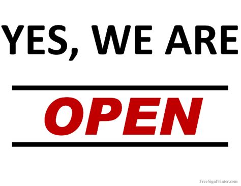 Printable Opened Sign Print Opened Signs