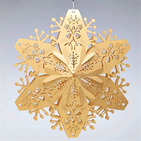 3d papercut decorative snowflakes premium vector. 3 D Snowflake Lanterns By The Hanging Lantern Company ...