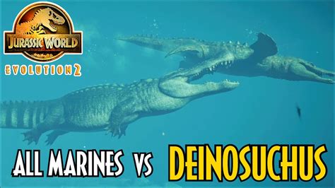 Deinosuchus Hunting All Marines Dinosaurs Jurassic World Evolution 2