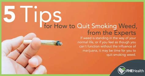 5 Tips To Quit Smoking Weed From Experts Fhe Health
