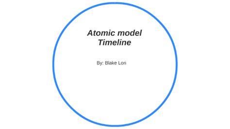 Atomic Model Timeline By Blake Lori