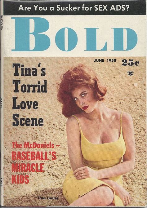 Jun 1958 Bold Magazine Vol8 5 Tina Louise Tina Louise Love