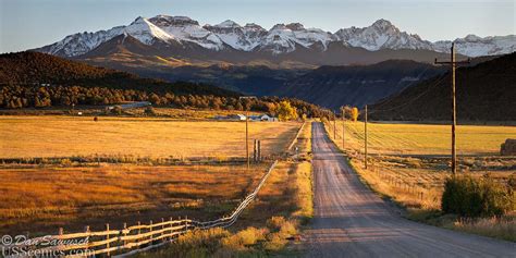The Road Home A Fall Sunset At Dallas Divide Near Ridgway Colorado