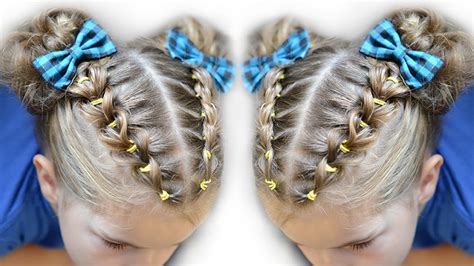 Pull Through Braid Pigtails Elastic School Hairstyle Youtube
