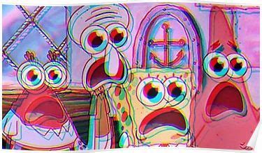Spongebob aesthetic phone wallpapers 3. 'trippy spongebob' Poster by sswain in 2020 | Cute laptop ...