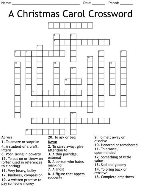 A Christmas Carol Crossword Puzzle Answer Key › Athens Mutual Student
