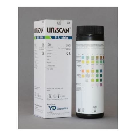 Uriscan Urine Reagent Strip Uriscan® Blood, Glucose, Leucocytes ...