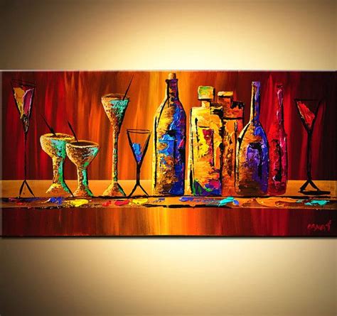 Original Abstract Painting Multicolored Wine By Osnatfineart 390 00 Pinturas Abstractas