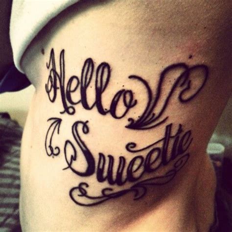 Check spelling or type a new query. Doctor Who. River Song. Hello Sweetie tattoo | Tattoos, Tattoo quotes, Hello sweetie