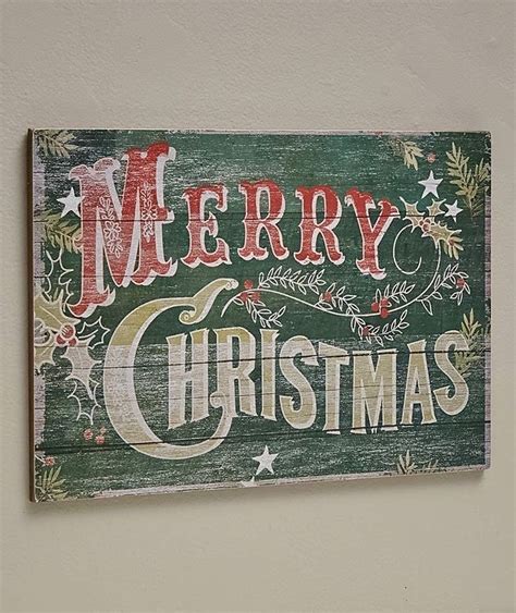 1 Pallet Sign Merry Christmas Pine Vintage Rustic Wall Art Holiday Home